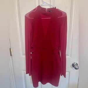 Fashion Nova Red Dress with Mesh